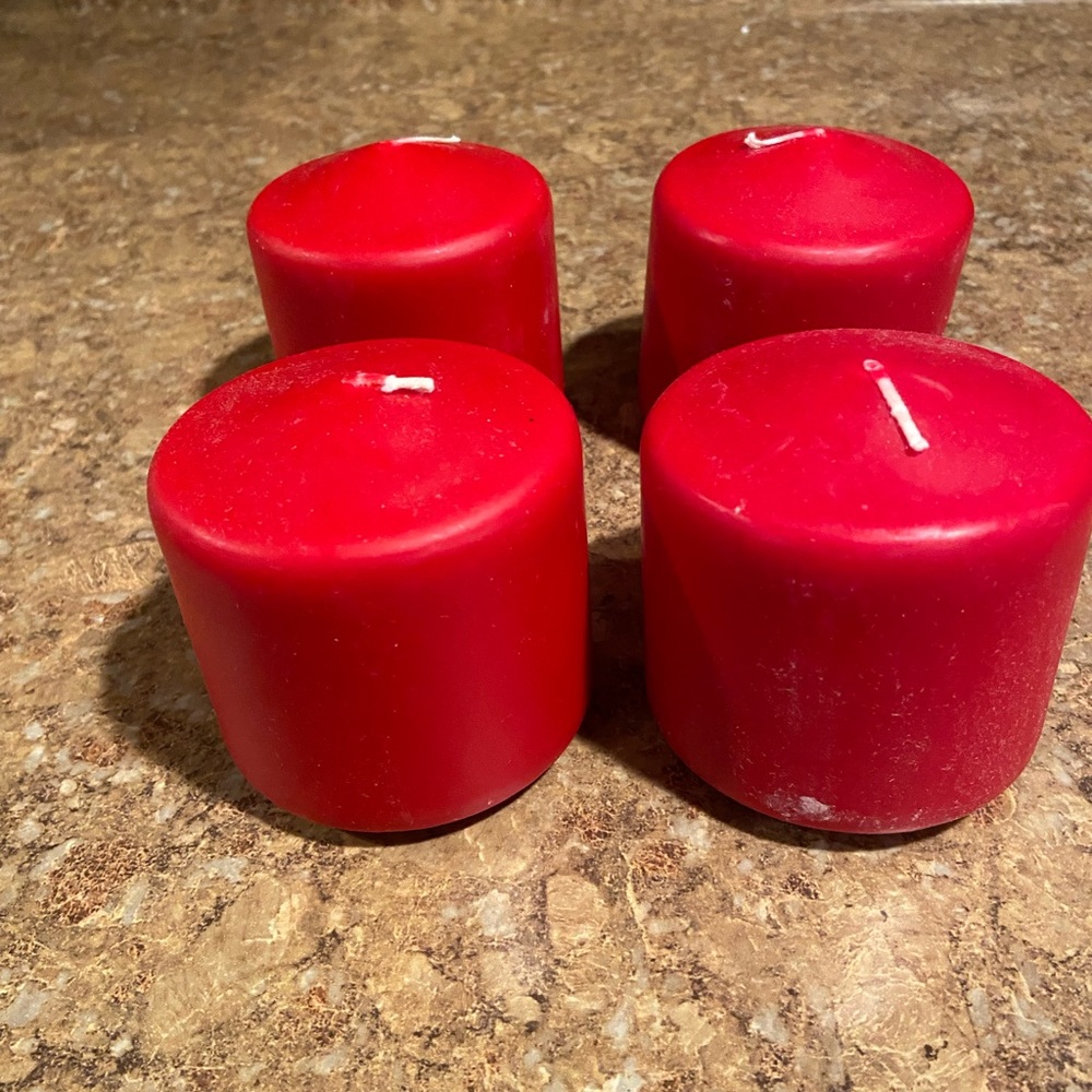 Red Pillar Candles